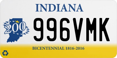 IN license plate 996VMK