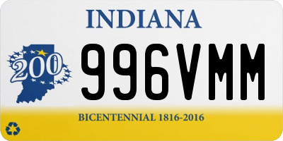 IN license plate 996VMM