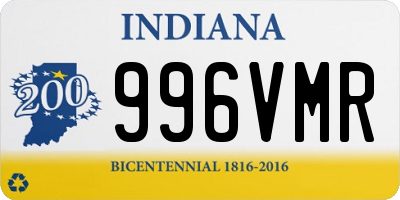 IN license plate 996VMR