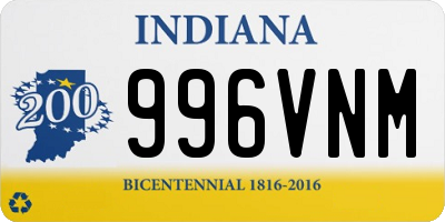 IN license plate 996VNM