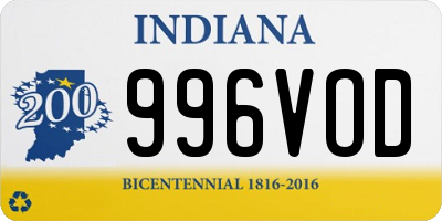 IN license plate 996VOD