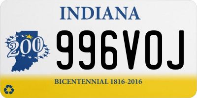 IN license plate 996VOJ