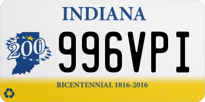 IN license plate 996VPI