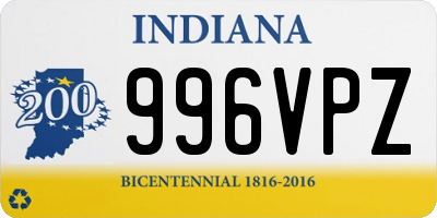 IN license plate 996VPZ