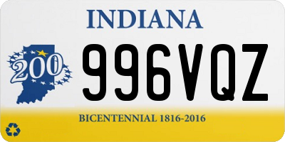 IN license plate 996VQZ