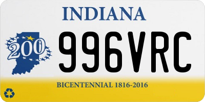 IN license plate 996VRC