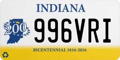 IN license plate 996VRI