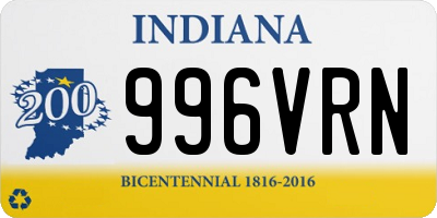 IN license plate 996VRN