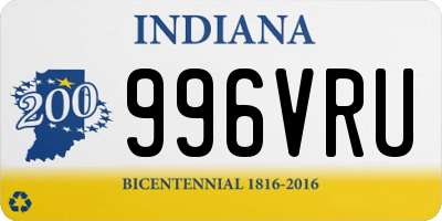 IN license plate 996VRU