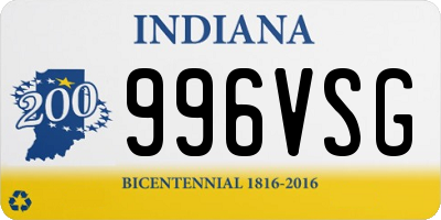 IN license plate 996VSG