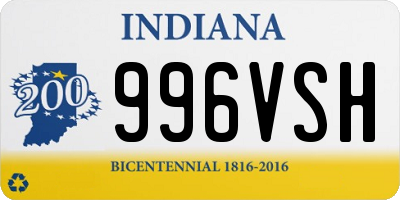 IN license plate 996VSH