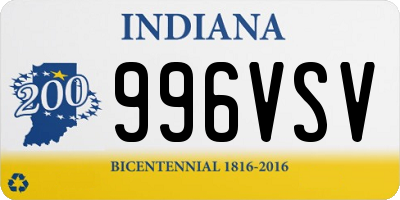 IN license plate 996VSV