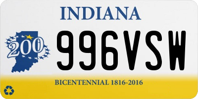 IN license plate 996VSW