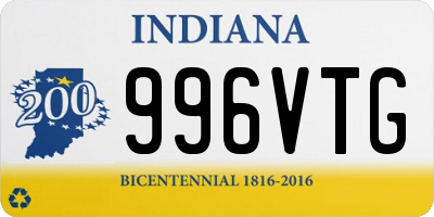 IN license plate 996VTG