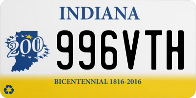 IN license plate 996VTH