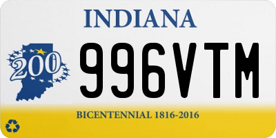 IN license plate 996VTM