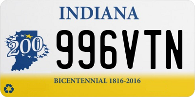 IN license plate 996VTN