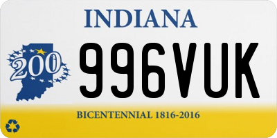 IN license plate 996VUK