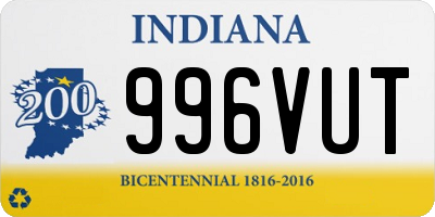 IN license plate 996VUT