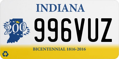 IN license plate 996VUZ