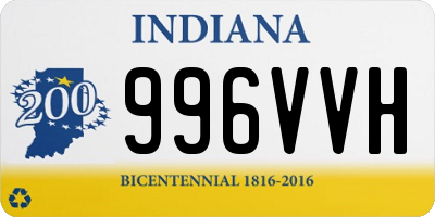 IN license plate 996VVH