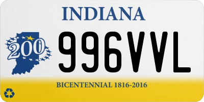 IN license plate 996VVL