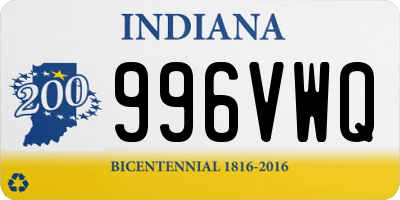 IN license plate 996VWQ