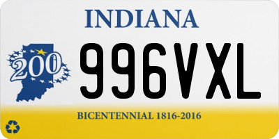 IN license plate 996VXL