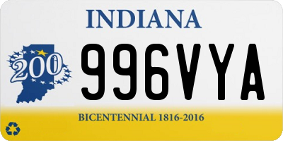 IN license plate 996VYA