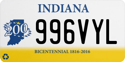 IN license plate 996VYL