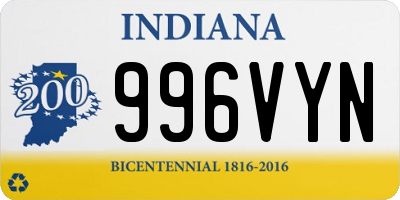 IN license plate 996VYN