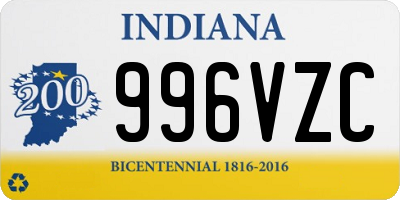 IN license plate 996VZC