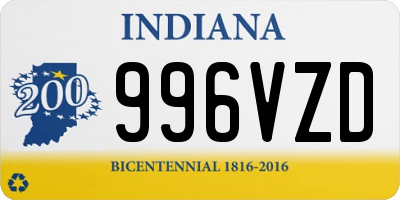 IN license plate 996VZD