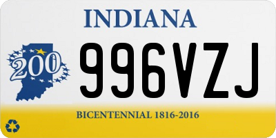 IN license plate 996VZJ