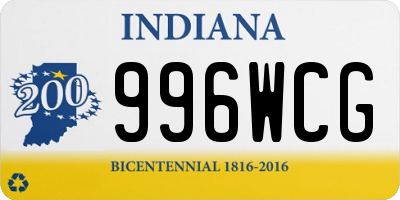 IN license plate 996WCG