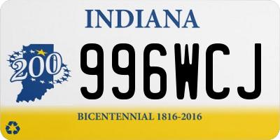 IN license plate 996WCJ