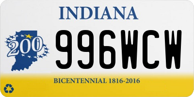 IN license plate 996WCW