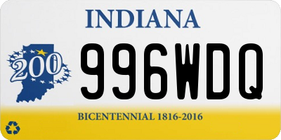 IN license plate 996WDQ
