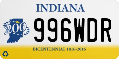 IN license plate 996WDR