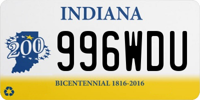 IN license plate 996WDU