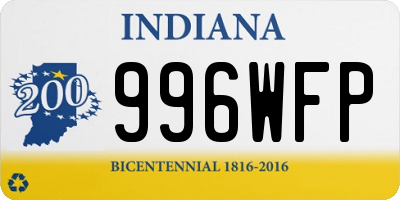 IN license plate 996WFP