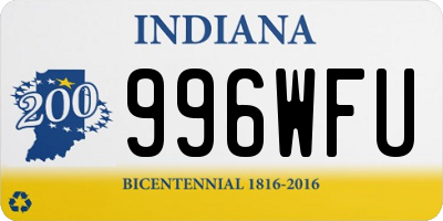 IN license plate 996WFU