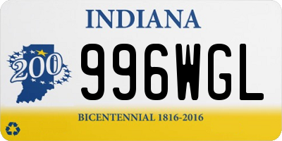 IN license plate 996WGL