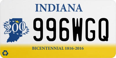 IN license plate 996WGQ