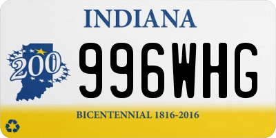 IN license plate 996WHG