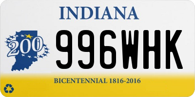 IN license plate 996WHK