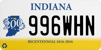 IN license plate 996WHN