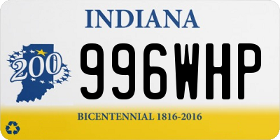 IN license plate 996WHP