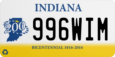 IN license plate 996WIM