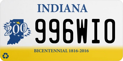 IN license plate 996WIO